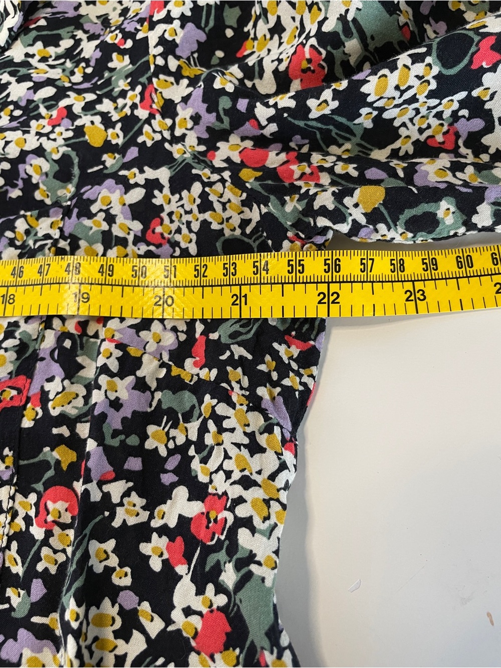Maeve Anthropologie Matilda Black Floral Long Sleeve Button-up Blouse Size Large - Picture 8 of 10